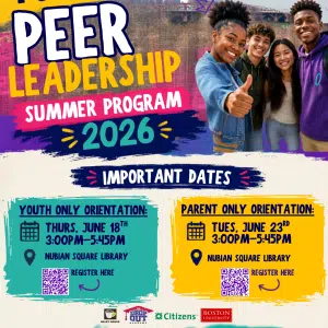 Summer 2026 Youth Peer Leadership Flier